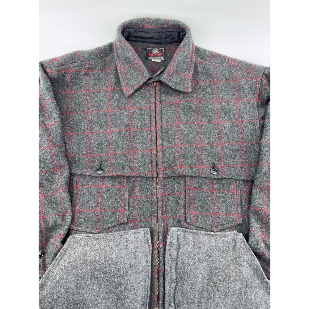 Gray and Red Plaid Men's Jacket